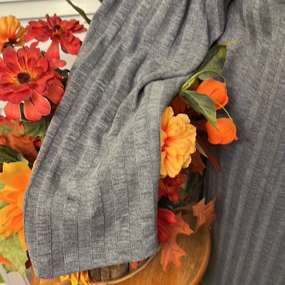 Grey ribbed knit Collections by Bobeau open front cardigan sweater size 2X - Picture 4 of 5